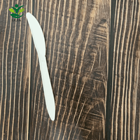 Haute qualité 6 pouces couteau biodégradable jetable fécule de maïs couverts fécule de maïs vaisselle pour les fêtes et événements