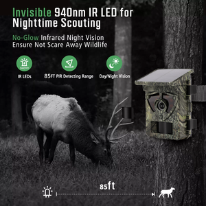 Wifi App Contrôle Infrarouge Vision Nocturne PIR Détection <span class=keywords><strong>De</strong></span> Mouvement Étanche Sauvage Piste <span class=keywords><strong>Chasse</strong></span> Caméra 940nm Sans Lueur Panneau Solaire - Product Image 6