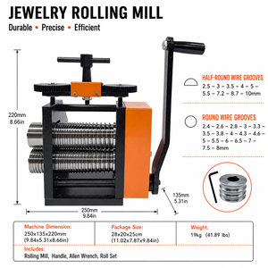 Machine à laminer pour la fabrication de bijoux, outil de façonnage carré et <span class=keywords><strong>semi</strong></span>-circulaire pour bracelets en or/argent, et tréfilage de fil - Product Image 3