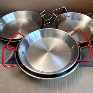 Poêle à <span class=keywords><strong>paella</strong></span> double anse en acier inoxydable antiadhésive style coréen populaire <span class=keywords><strong>pour</strong></span> restaurant, compatible lave-vaisselle - Product Image 1