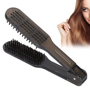 Straightening Hair <b>Brush</b> Hair Straightener Professional V - Shaped Comb Clip Comb Hair Cutting Tools - Product Image 4