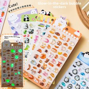 Pegatinas 3D Estéreo de Animales de Dibujos Animados <span class=keywords><strong>para</strong></span> Niños, con Brillantina y Cristales, Divertidas, en Relieve, Luminosas, Decoración Festiva - Product Image 1