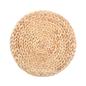 แผ่นรองจานสานมือจากผักตบชวาธรรมชาติ แผ่นรองจานหวายสำหรับโต๊ะครัว แผ่นรองจานทำมือสำหรับโต๊ะอาหารจากเวียดนาม - Product Image 1