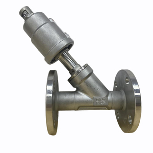 Collegamento flangia 25 bar acciaio inossidabile 304 ritorno a molla aria acqua vapore valvola pneumatica a sede ad angolo controllo aria sede angolare Val - Product Image 1