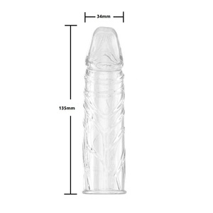 Préservatif en silicone transparent réutilisable, housse <span class=keywords><strong>de</strong></span> protection lavable, boîte <span class=keywords><strong>de</strong></span> jouets sexuels pour homme, ensemble complet - Product Image 2