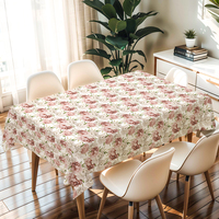 Nappe en vinyle moderne à motifs floraux RNPT, couverture rectangulaire en PVC réutilisable pour la maison, les mariages et les tables