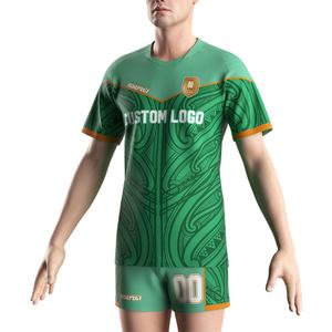 Camiseta Deportiva Sublimada al por Mayor, de Secado Rápido, con Cuello en V, para Hombre, Camiseta Deportiva con Rayas, Camiseta de Rugby, Algodón y Poliéster - Product Image 5