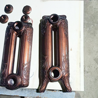 Radiateurs Rococo en fonte de style ancien à économie d'énergie, à poser au sol, pour chauffage central CVC, design graphique laiton antique, prix unitaire