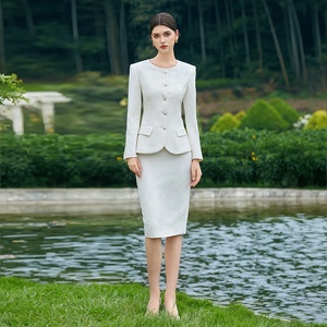 Elegante <span class=keywords><strong>de</strong></span> gama alta OEM ODM Debutante Intelectual Vestido <span class=keywords><strong>de</strong></span> <span class=keywords><strong>mujer</strong></span> Carrera Trajes <span class=keywords><strong>de</strong></span> vestir <span class=keywords><strong>de</strong></span> dos piezas Conjuntos Prototipo Fabricante <span class=keywords><strong>de</strong></span> ropa - Product Image 1