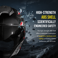 Casque de moto professionnel intégral à double visière, résistant aux chocs, avec fente Bluetooth