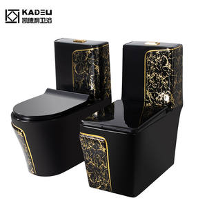 Cuvette de toilette en céramique colorée de haute qualité, cuvette de toilette en marbre, toilette en céramique de couleur noire - Product Image 3