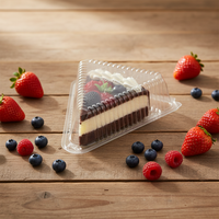 Fournisseur chinois de contenants alimentaires triangulaires jetables biodégradables en PLA pour sandwichs, hamburgers, salades de fruits, logo personnalisé
