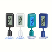 Termometer Higrometer Digital Mini Murah untuk Reptil dengan Layar LCD dan Suction Cup untuk Penggunaan Akuarium Bahan Plastik
