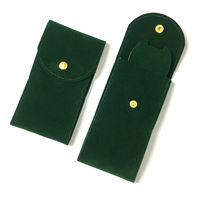 Étui à montre rectangulaire Embers bleu, noir, vert, boîte à montre en velours, doublure en coton et daim, fermeture à pression, boîte cadeau, rangement de voyage pour montre