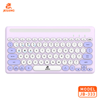 Clavier Jeqang arabe et anglais pour BT et prise en charge de la charge sans fil avec emplacement pour carte pour plusieurs appareils Clavier d'ordinateur portable