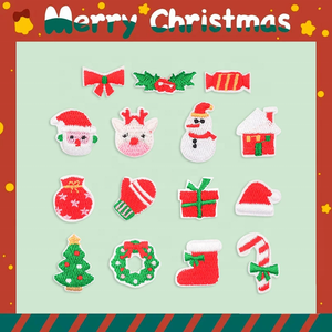 Festival Celebration Embroidered Santa Claus <strong>Patch</strong> New Product Christmas Iron-On <strong>Patches</strong> Mainly Made of Fabric Chenille <strong>Patches</strong> - Product Image 2