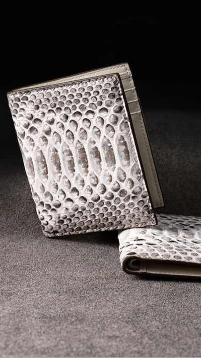 Leather Real Snake Skin Billfold Wallets for Men Women