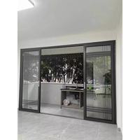 Puertas Batientes de Aleación de Aluminio Nuevas, Resistentes a Impactos de Huracanes, Impermeables, para Uso Interior/Exterior, Diseño Moderno, para Apartamentos y Villas