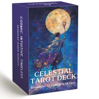 Vente en gros de cartes de tarot célestes XINKE, 78 cartes, impression couleur intégrale sur carton, coins arrondis, boîte avec guide, cartes mystiques oracle