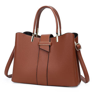 批发定制新款二合一套装女式手提包带小钱包女士工作单肩包 PU 皮革设计师手提包 - Product Image 2