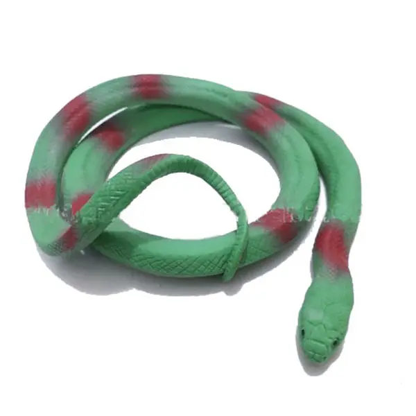 16cm rubber snake green snake echidna zebra sticky toy novelty plastic toy