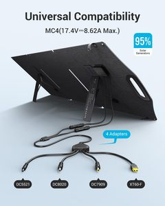 Paneles Solares Portátiles de 150W con Soportes, Cargador Solar Impermeable IP68 con MC-4/XT60 para Estación de Energía, Conversión del 25% - Product Image 6