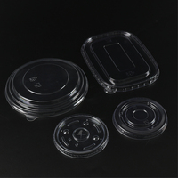Gobelets en plastique transparent jetables personnalisés pour animaux de compagnie avec couvercle plat pour boissons froides au café et glaces