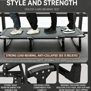 <span class=keywords><strong>Lit</strong></span> pliant durable avec tubes en acier épaissis, largeur 56 cm, patins anti-bruit et antidérapants - Product Image 3