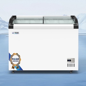 Congelador Comercial para Helados de 13 Pies Cúbicos, Vitrina con 2 Puertas Corredizas de Vidrio, 8 Recipientes de 3 Galones, Acero Inoxidable, Temperatura Digital - Product Image 4