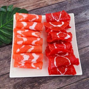 Modelo de exhibición de comida artificial: rollos de ternera y cordero simulados para decoración de restaurantes de hot pot y accesorios fotográficos - Product Image 1