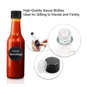<span class=keywords><strong>Mini</strong></span> botellas de salsa picante de vidrio de 150ml con tapas de plástico Contenedores de salsa <span class=keywords><strong>Tabasco</strong></span> baratos para ingredientes de Chile y tomate - Product Image 5