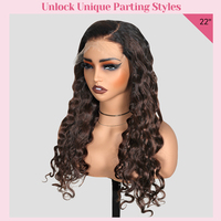 T1B/4 # Wig tanpa lem gelombang air rambut manusia, Wig rambut Virgin Brasil, realistis pra-pencabutan & membagi