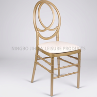 Chaise de banquet empilable en résine, style antique, imperméable et durable, pour hôtel, mariage, intérieur et extérieur, emballage KD