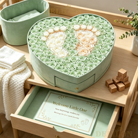 Boîte à fleurs en velours de luxe, plusieurs couleurs, boîte à roses préservées avec tiroir, roses naturelles préservées, cadeau de bienvenue pour nouveau-né