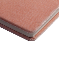 Impression personnalisée couverture rigide Manifestation objectif agenda quotidien planificateur A5 rose cahier flanelle couverture en lin auto-amour Journal