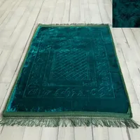 Tapis de Prière Musulman Turc pour Pèlerinage, Couverture de Prière à Impression 3D, Tapis de Prière Musulman avec Pompon