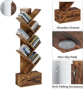 <span class=keywords><strong>Pas</strong></span> cher prix personnalisé en bois branche d'arbre modèle livre salon blanc coin étagère de rangement - Product Image 3
