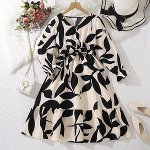 Adolescent Filles Robes 4 Couleurs Nouvelle Grande Fille À Manches Longues Fleur Robe De Soirée - Product Image 2