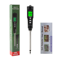 Analyseur de sol 7-en-1 étanche IP67, rechargeable, testeur de pH, d'EC, d'humidité, d'azote, de phosphore, de potassium, de température et de fertilité du sol