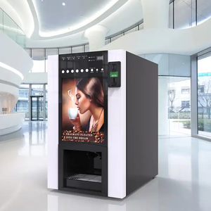 Thương mại Thổ Nhĩ Kỳ đồng xu thanh toán 6 Canister Trộn Sẵn đồ uống nóng thông minh LED hiển thị uống cà phê Máy bán hàng tự động - Product Image 2