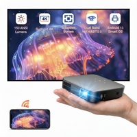 Mini projecteur de poche DLP 4K-Laser 2+32G, prend en charge 1080P, Android 13, WiFi, portable, pour extérieur, cinéma maison, jeux, films, projecteur intelligent