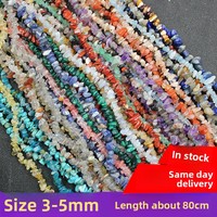 Vente en gros de perles de pierres naturelles de 3-5 mm, 80 cm, brins de cristaux de pierres précieuses irrégulières pour la fabrication de bijoux DIY, colliers faits à la main