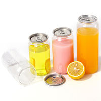 Bouteilles vides épaissies en plastique PET de 330ml et 500ml à usage commercial pour soda et café glacé à emporter à usage unique en PP