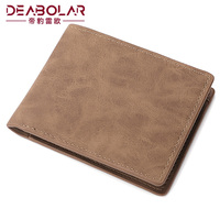 Nouveau Portefeuille Court Homme Tendance avec Pince à Billets, Portefeuille Rétro Givré Multi-cartes, Vente en Gros