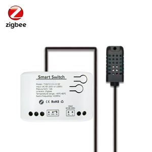 Module d'interrupteur intelligent Tuya Zigbee 1CH AC/DC 7-32V AC 85-250V, fonctionne avec commande vocale et capteur de température et d'humidité - Product Image 1