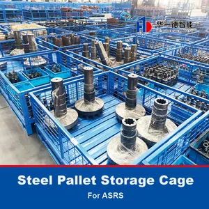 Foldable Steel Pallet Cage For ASRS Steel Pallet Storage Cage Wire Mesh Container Steel Pallet Container