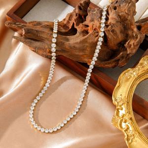 Cadenas de Acero Inoxidable 316L al por Mayor para Joyería, con Zirconia, Chapado en Oro Sólido PVD de 18K, Collar de Tenis para Hombres, Mujeres y Niñas - Product Image 4