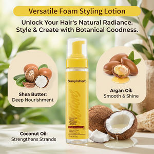 Lightweight Foam Styling Lotion for Natural Curly Wavy <b>Hair</b> Wrap Set Smooth Hold and Healthy Shine Daily Use - Product Image 1