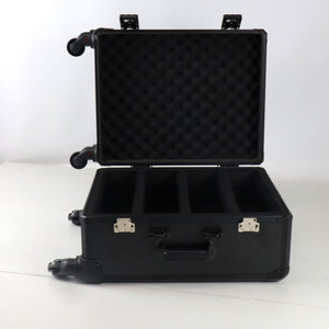 Boîte de rangement pour cartes de sport portable personnalisée à <span class=keywords><strong>4</strong></span> rangées en aluminium avec chariot - Product Image 3