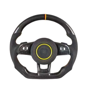 พวงมาลัยคาร์บอนไฟเบอร์พร้อมแป้นเปลี่ยนเกียร์สำหรับรถยนต์ vw Golf gti 7 7.5 Mk7 7,5 <span class=keywords><strong>7r</strong></span> R Mk7r <span class=keywords><strong>audi</strong></span> A3 8v JETTA Tiguan อุปกรณ์ตกแต่ง - Product Image 6